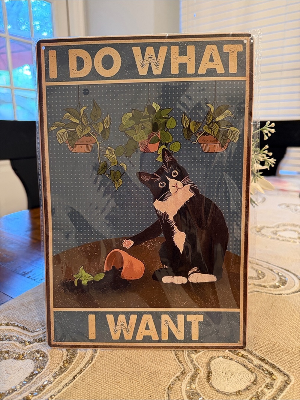 I Do What I Want Cat Sign